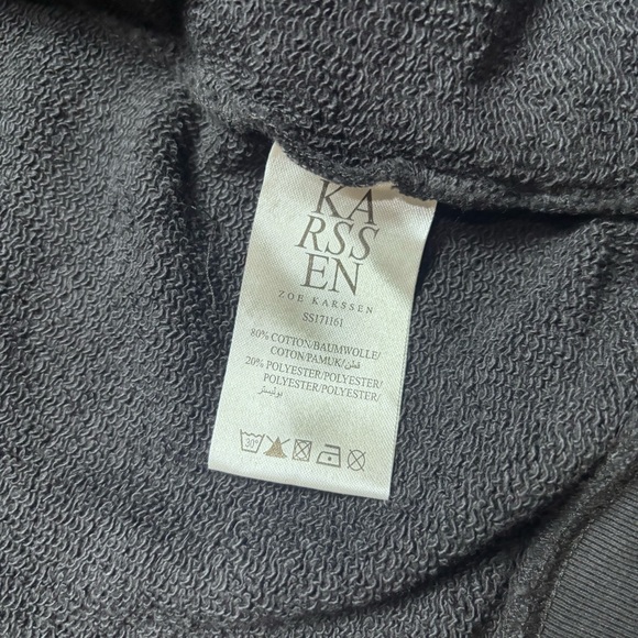 Zoe Karssen Cold Shoulder Womens Large Sweatshirt Cyberpunk Grunge Hoodie - Picture 5 of 5